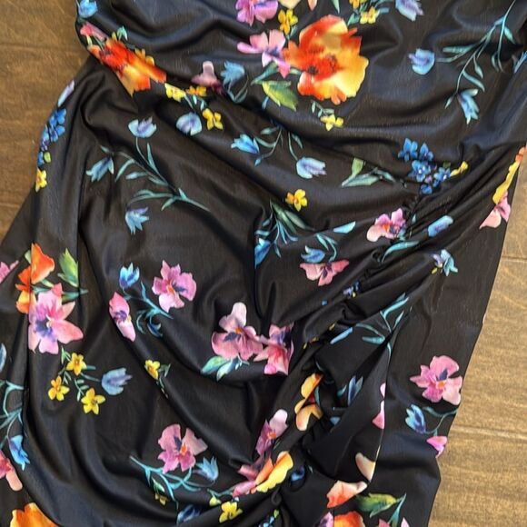 NWT Guess Women's Midnight Printed One-Shoulder Dress Size 10 - Picture 5 of 11